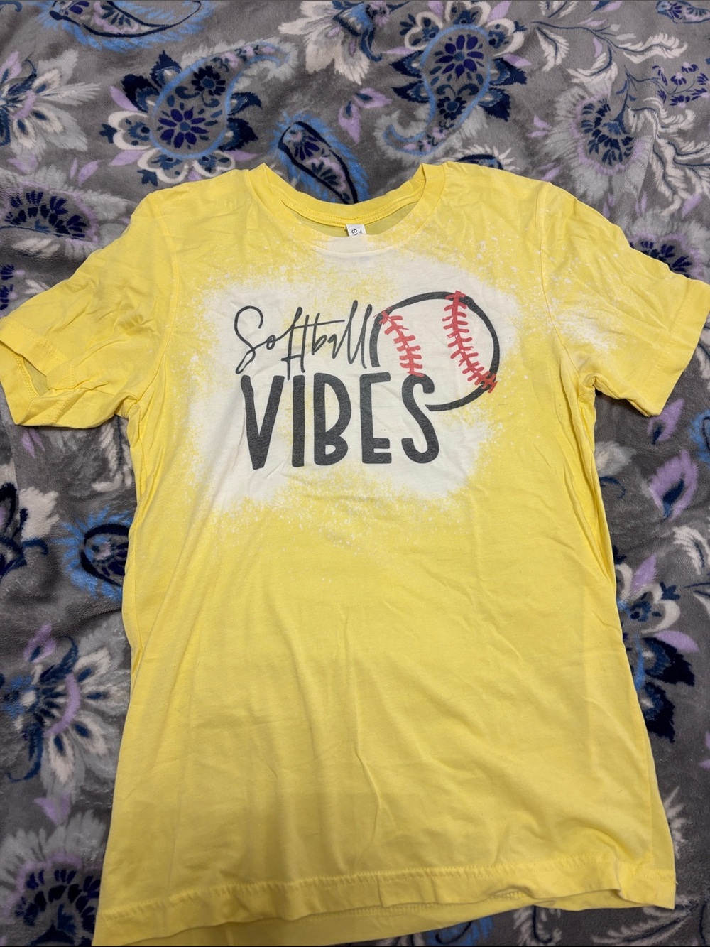 Softball Vibes Yellow T-shirt